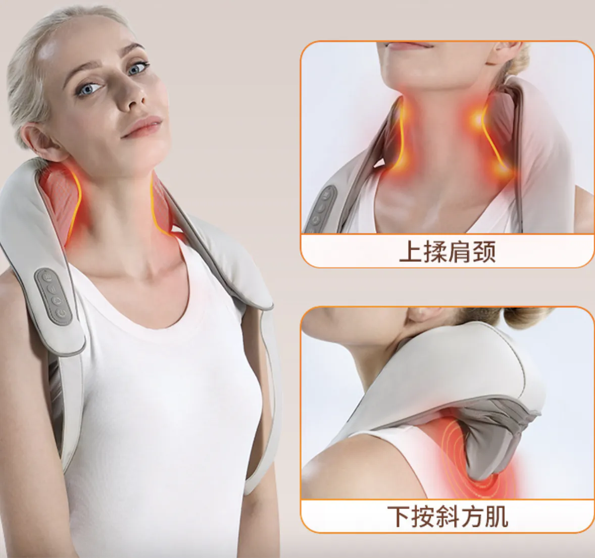 Массажер Neck Massager 5D для шеи, плеч, затылочной части тела и поясницы. — изображение 4